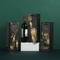 Boîtes en carton ondulé faites sur commande d'estampillage d'or de sacs en papier de bouteille de vin d'impression