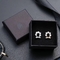 Boîte à bijoux de papier noire d'emballage de bijoux pour des boucles d'oreille et des colliers