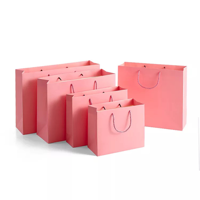 Sac de papier rose de cannelle de sous-vêtements de sacs en papier d'habillement d'impression offset d'OIN