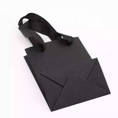 Sacs à provisions de papier noirs d'Oilproof d'habillement de supermarché imperméable de sacs en papier
