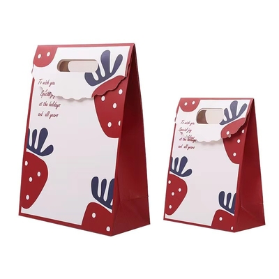 boîte actuelle 40cm*12cm*30cm de panneau en ivoire de sacs en papier d'impression de la fraise 130gsm