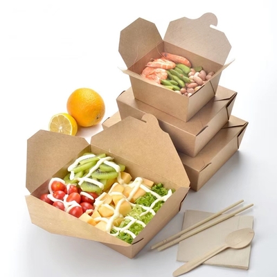 Gamelle de papier jetable d'ODM d'OEM de boîte à salade de pâtes de CMYK Pantone Papier d'emballage