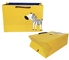 Sac de papier jaune de panneau de duplex d'impression de zèbre de sacs en papier d'habillement de FSC ISO9001
