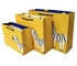 Sac de papier jaune de panneau de duplex d'impression de zèbre de sacs en papier d'habillement de FSC ISO9001
