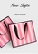 Sacs en papier cosmétiques barrés roses de Pantone CMYK pour des cadeaux de retour