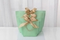 Estampillage du sac blanc de cadeau de ruban de noeud papillon de sac de Logo Light Green Cosmetic Shopping